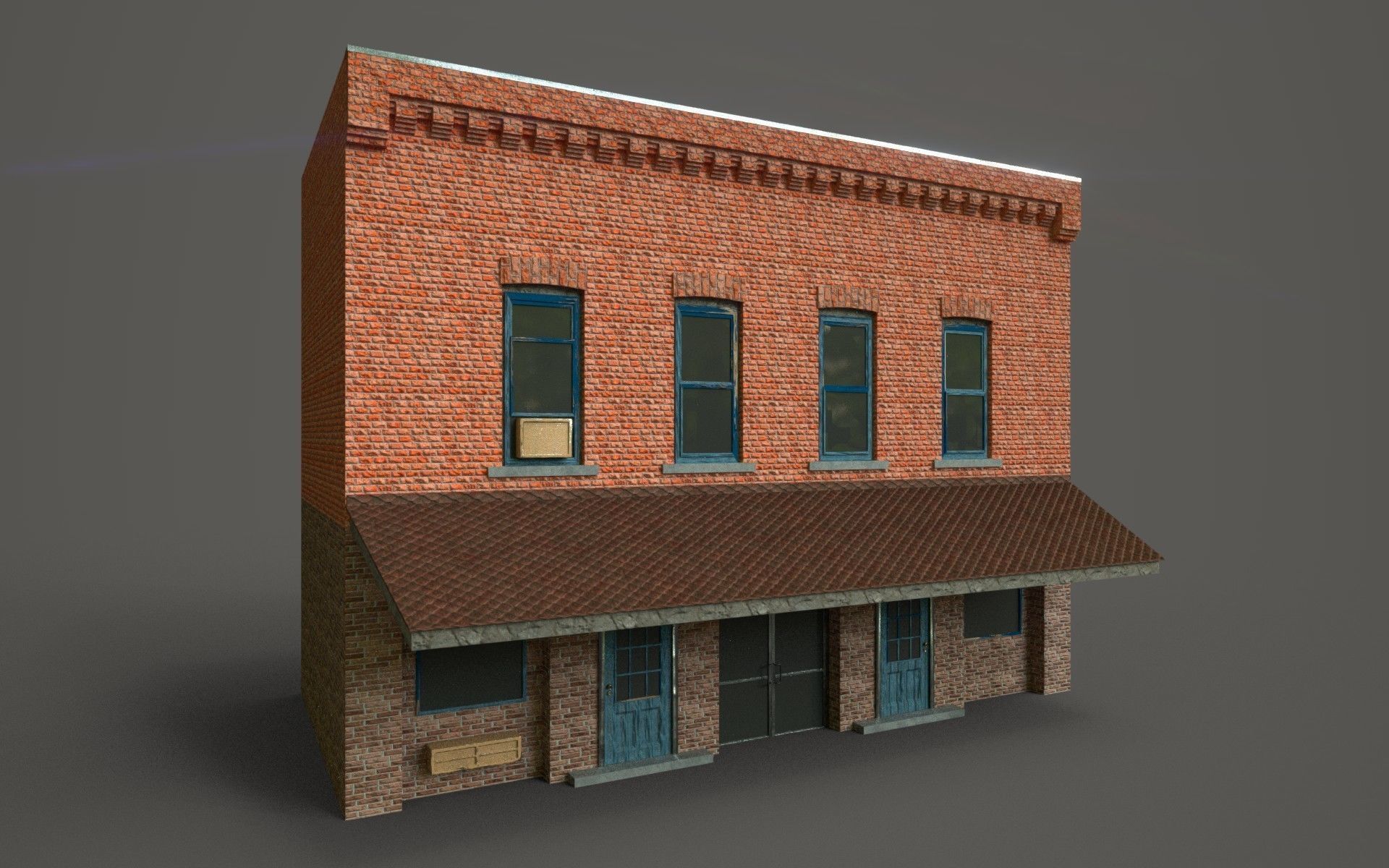 American Suburbian House Low-poly 3D model_2