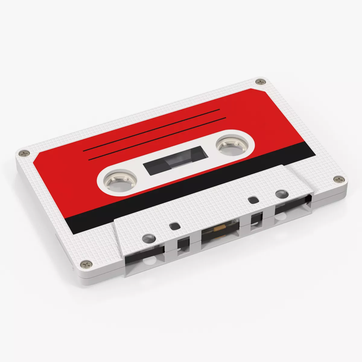 Vintage Blank Audio Cassette Tape 3D model