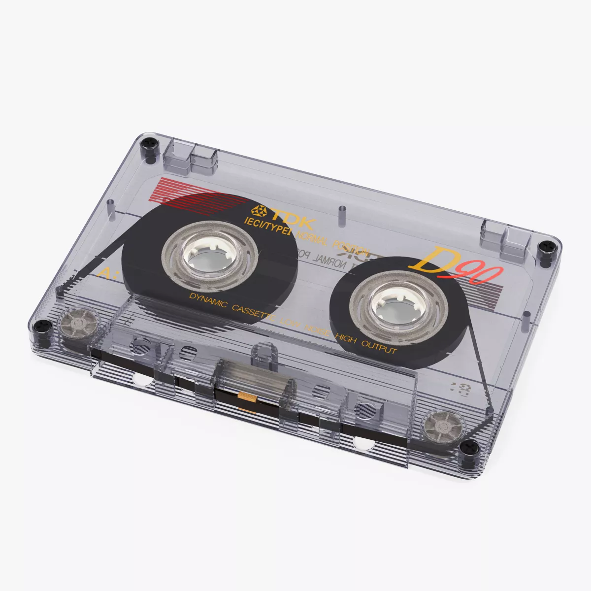 Transparent Old Audio Cassette 3D model
