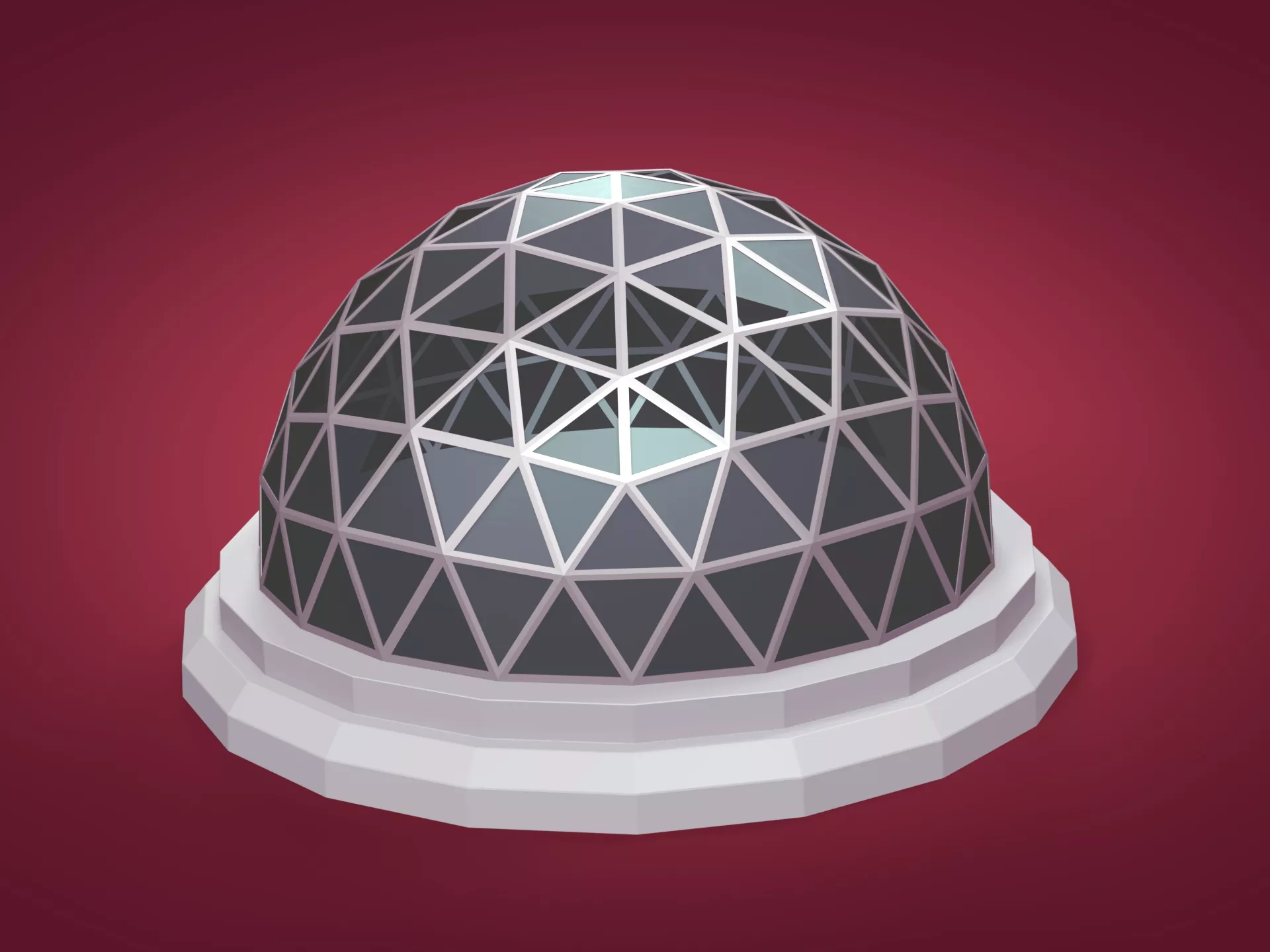 Architectural Structures Low-poly 3D model