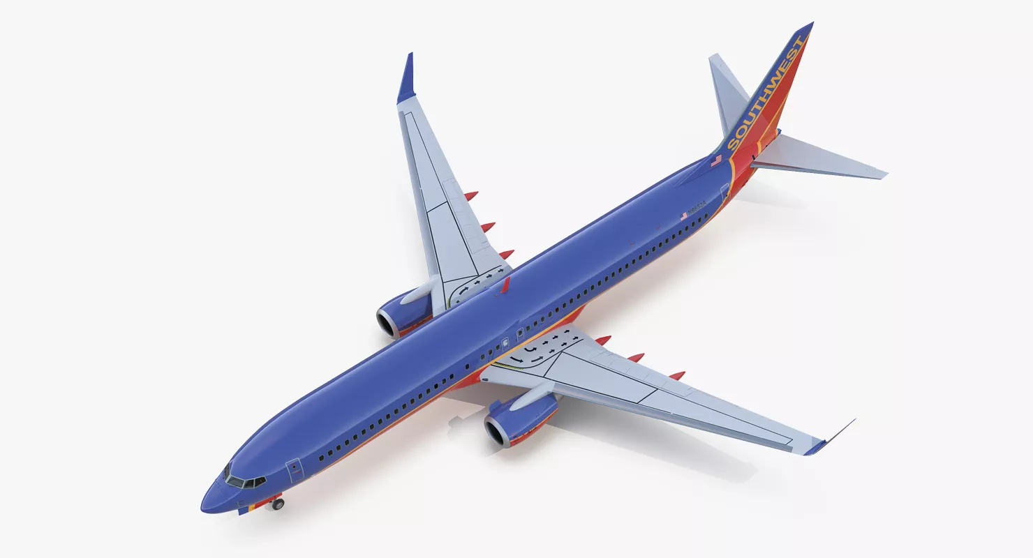 Boeing 737 900 ER Southwest Airlines with Cabin 3D model