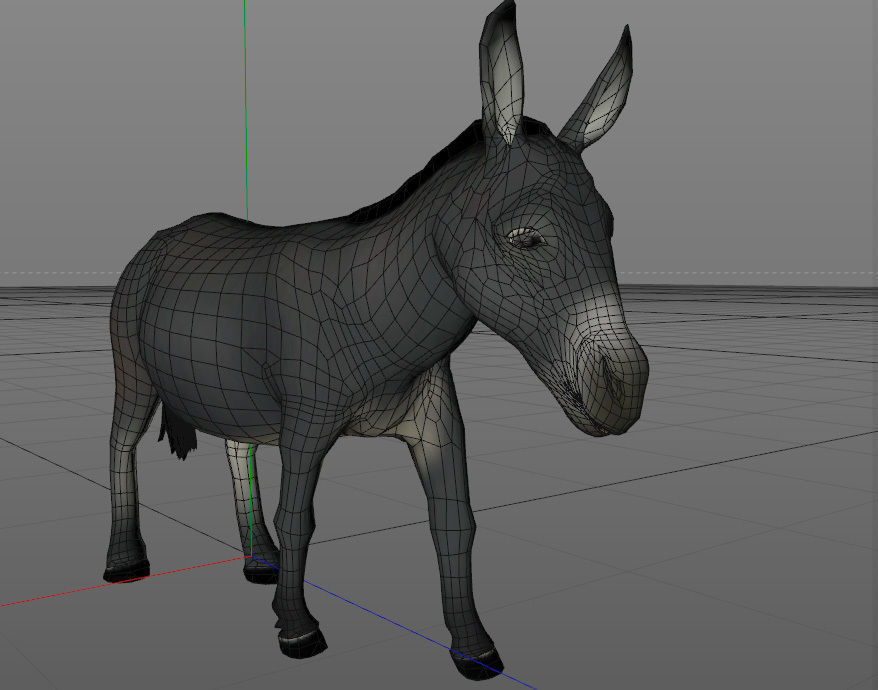 Donkey Low-poly 3D model_5