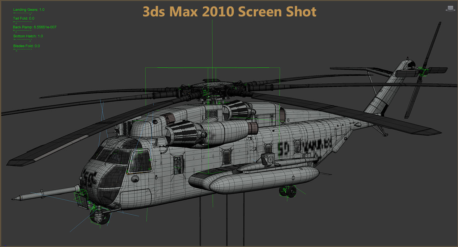 CH-53 Super Stallion Military Helicopter 3D model_48