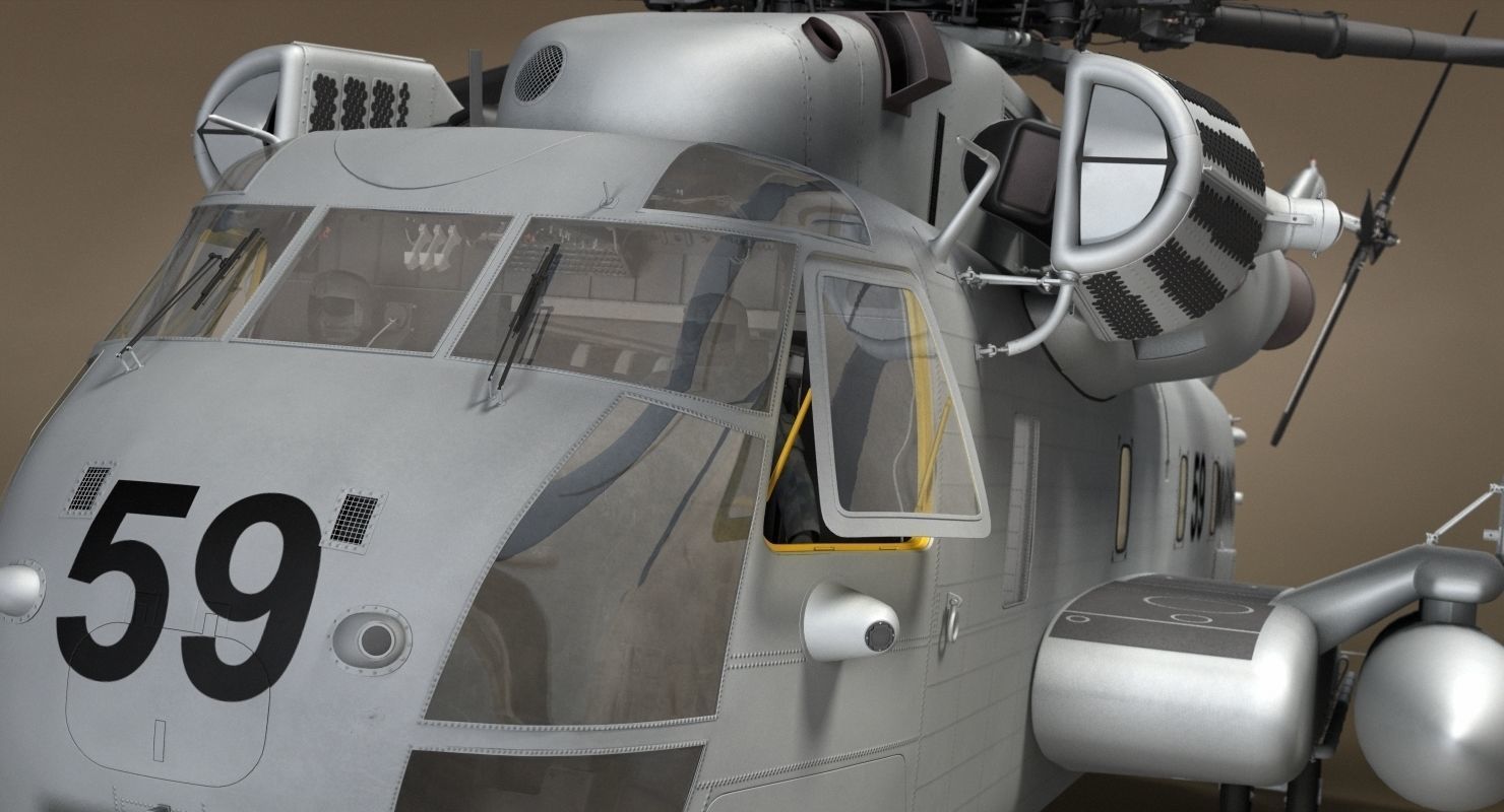 CH-53 Super Stallion Military Helicopter 3D model_22