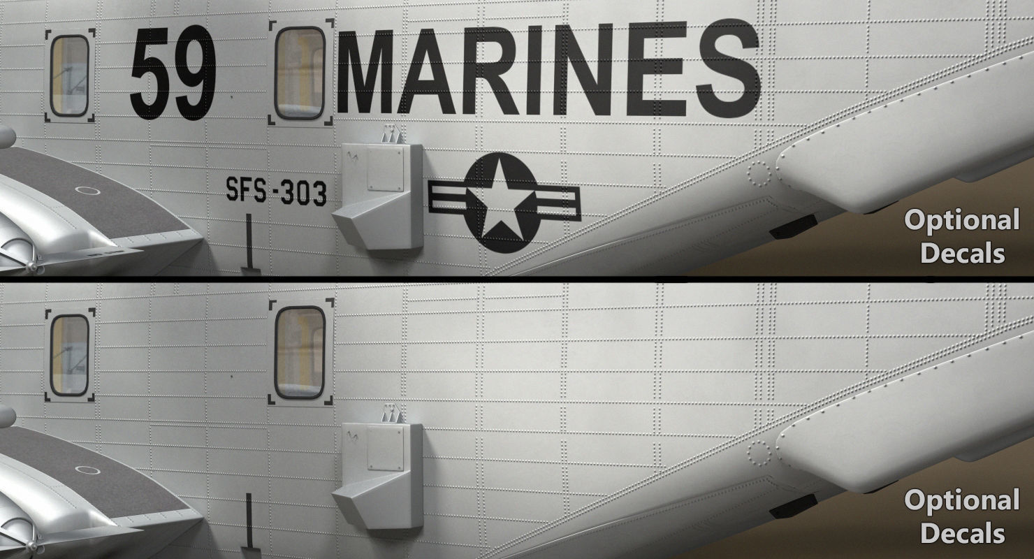 CH-53 Super Stallion Military Helicopter 3D model_46