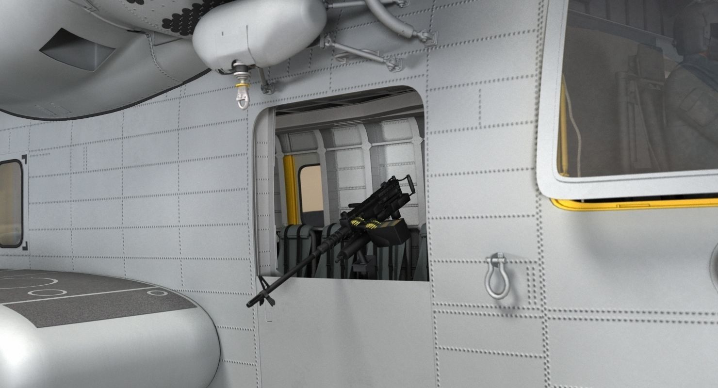 CH-53 Super Stallion Military Helicopter 3D model_23