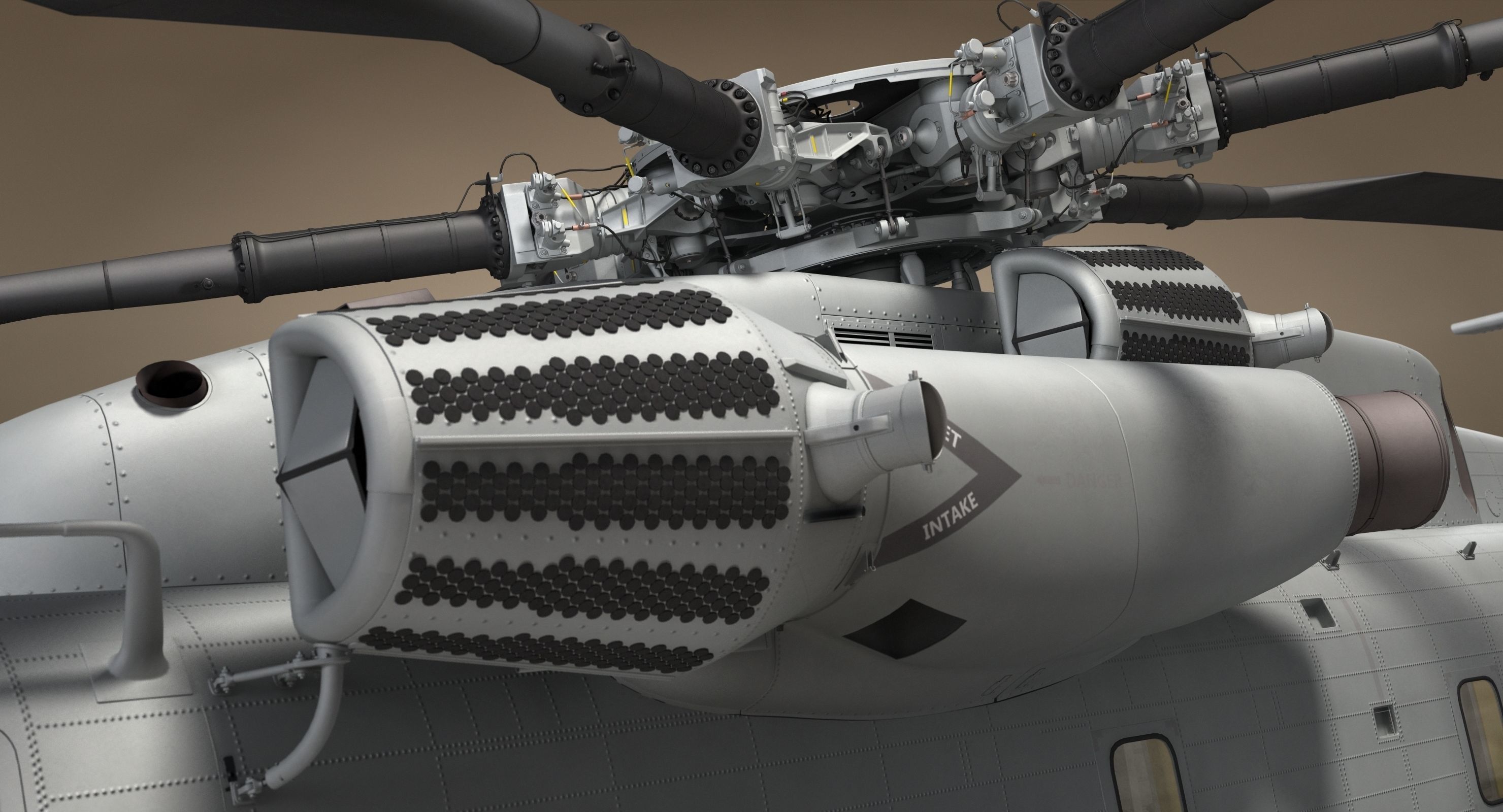 CH-53 Super Stallion Military Helicopter 3D model_4