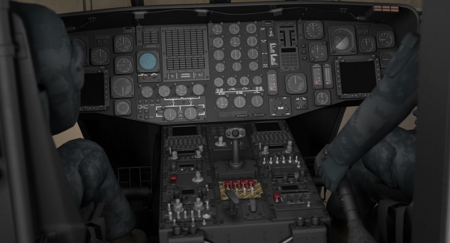 CH-53 Super Stallion Military Helicopter 3D model_29