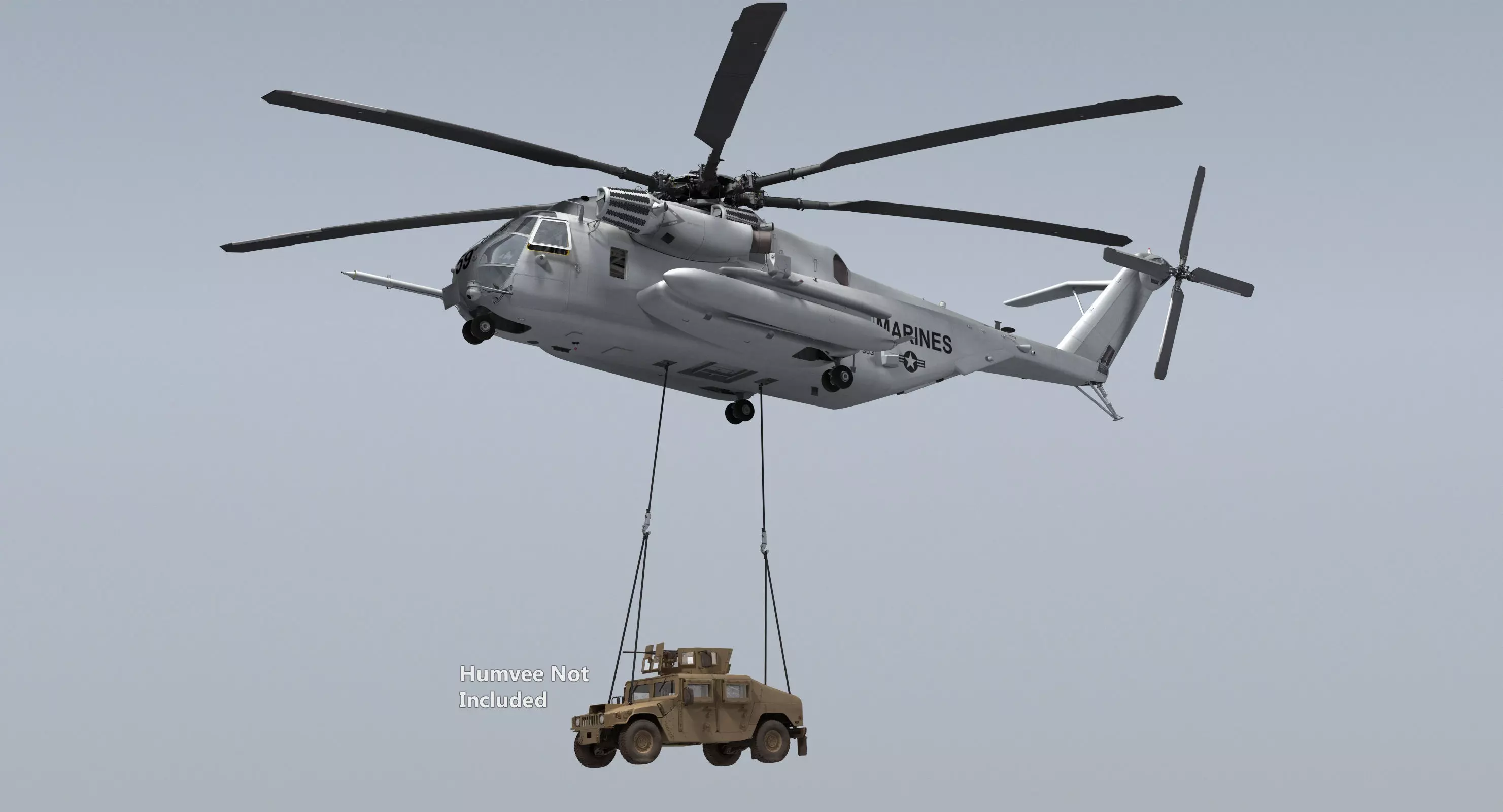 CH-53 Super Stallion Military Helicopter 3D model_0