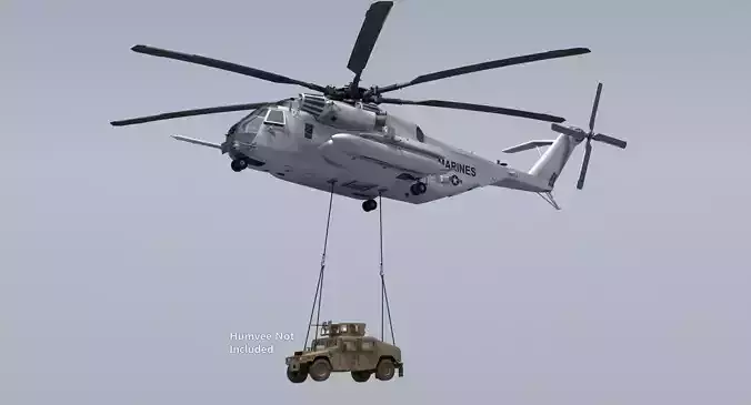 CH-53 Super Stallion Military Helicopter 3D model