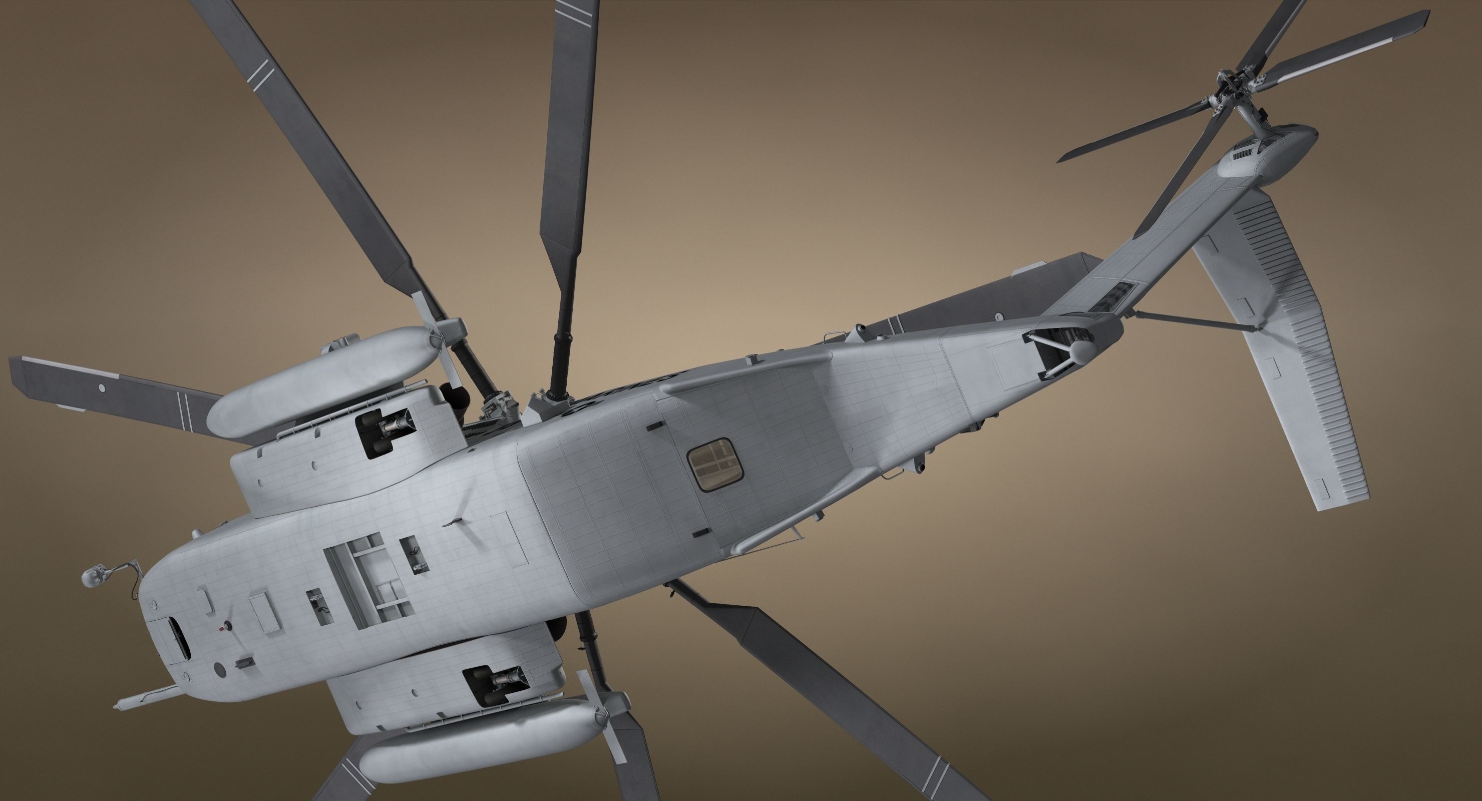 CH-53 Super Stallion Military Helicopter 3D model_8
