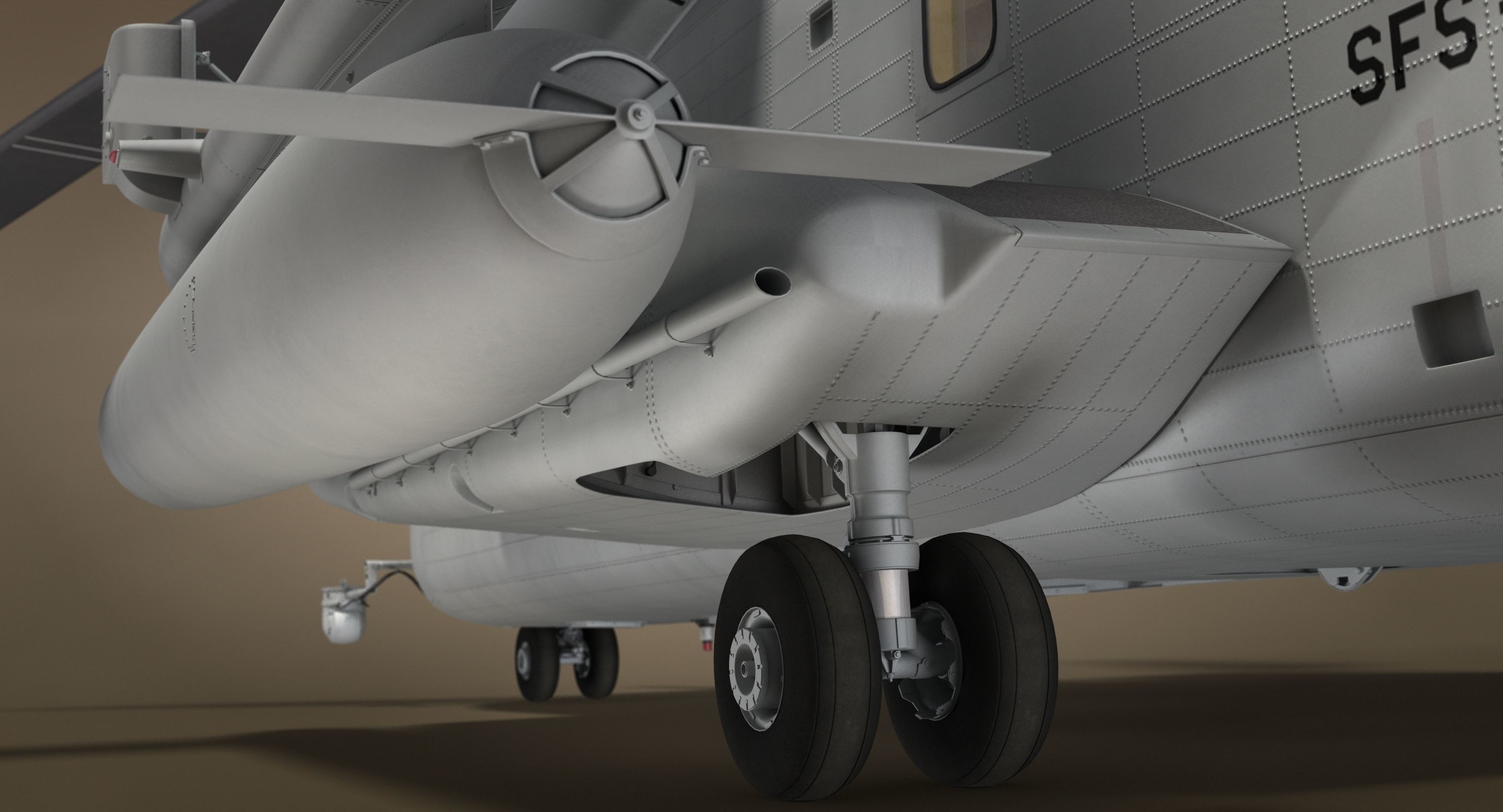 CH-53 Super Stallion Military Helicopter 3D model_20