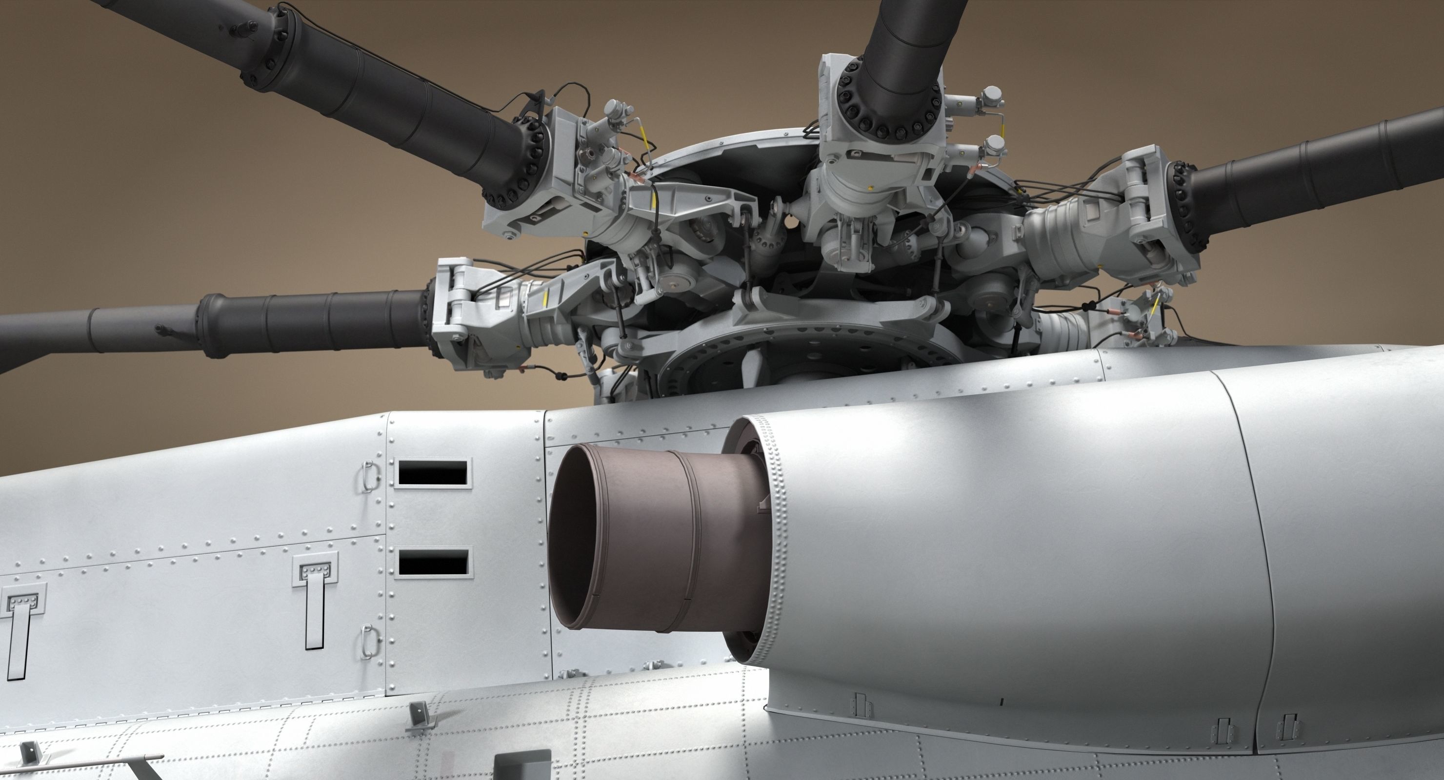 CH-53 Super Stallion Military Helicopter 3D model_14