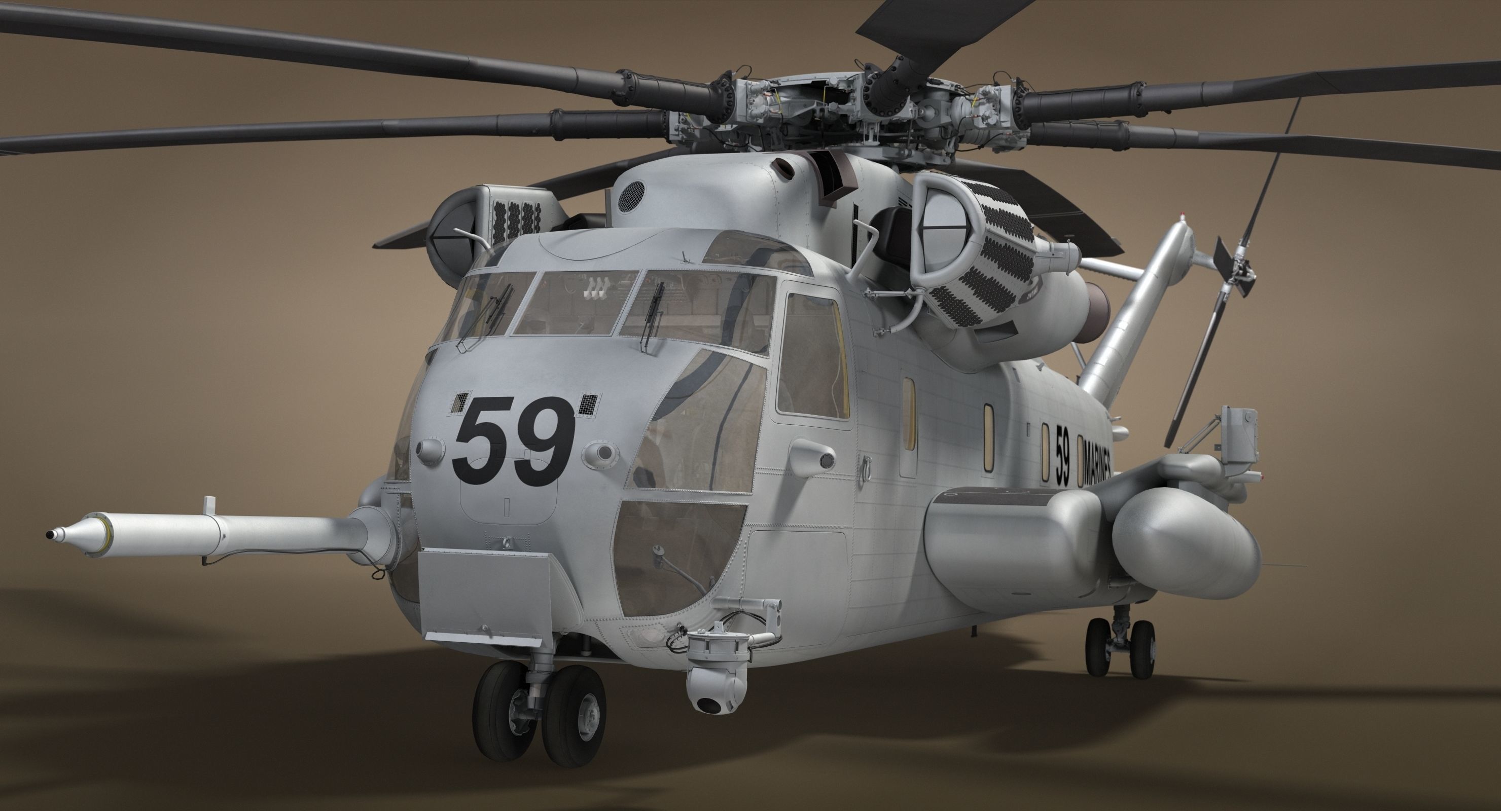 CH-53 Super Stallion Military Helicopter 3D model_3