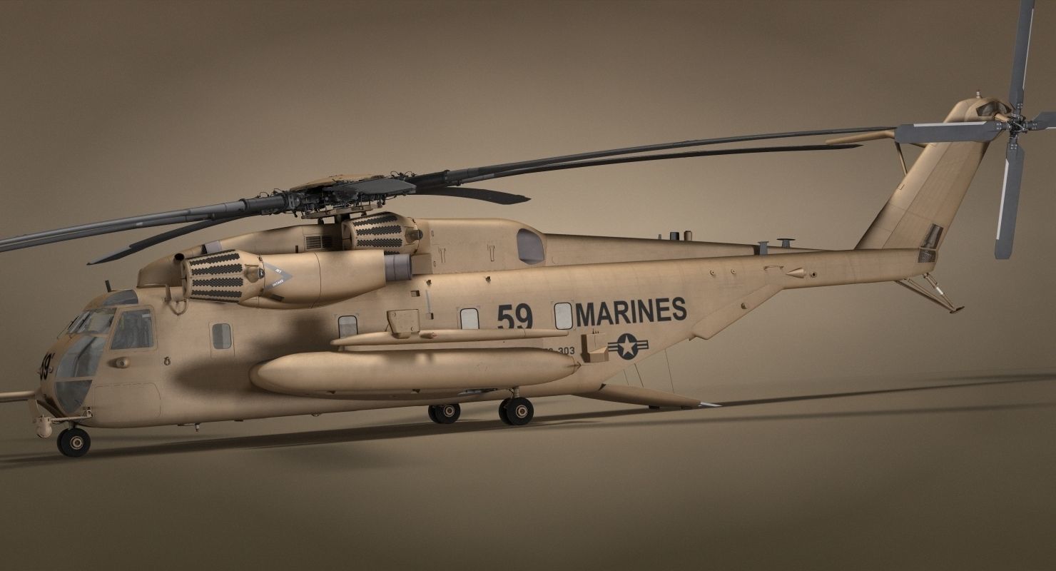 CH-53 Super Stallion Military Helicopter 3D model_41