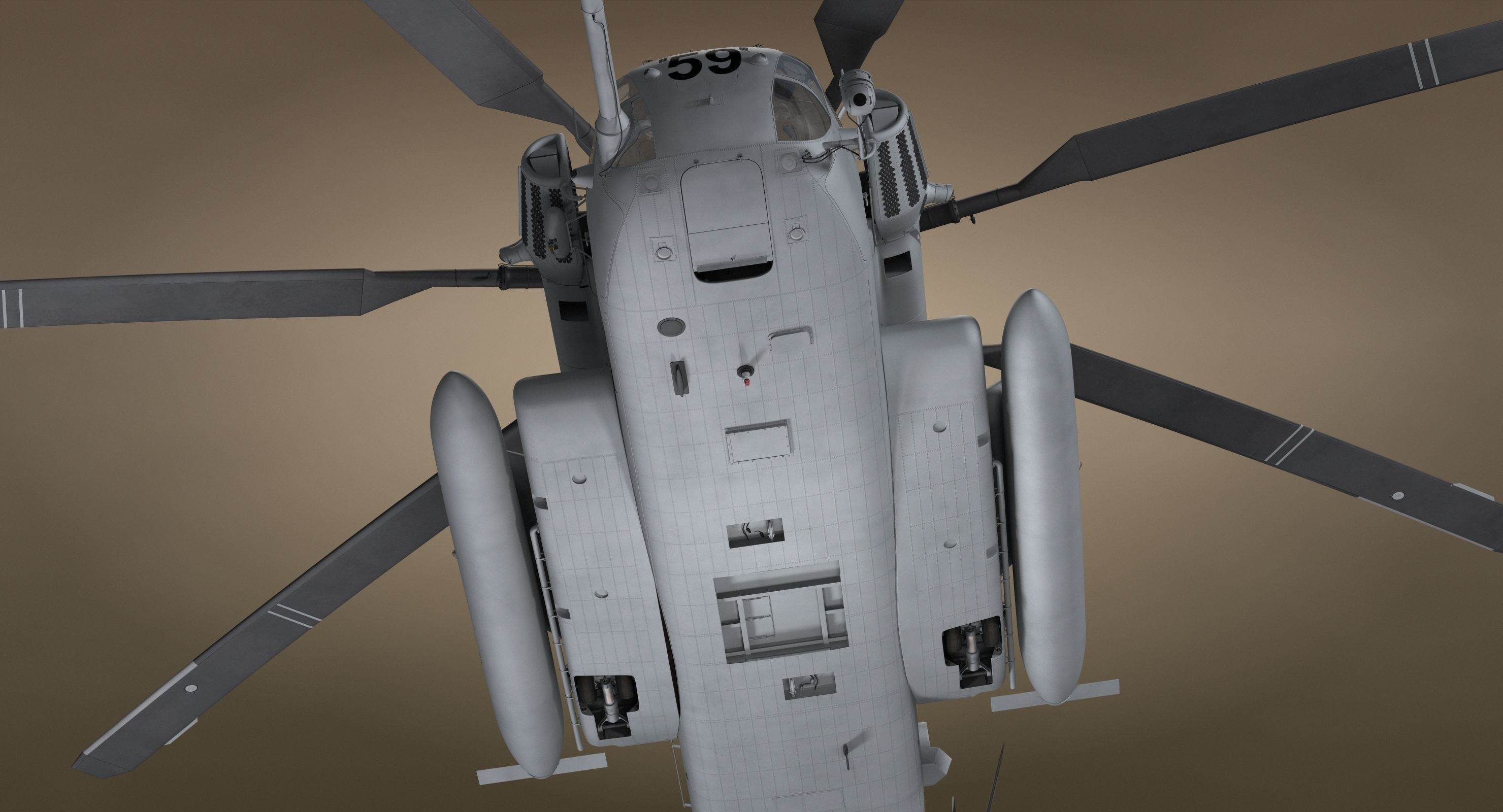 CH-53 Super Stallion Military Helicopter 3D model_12