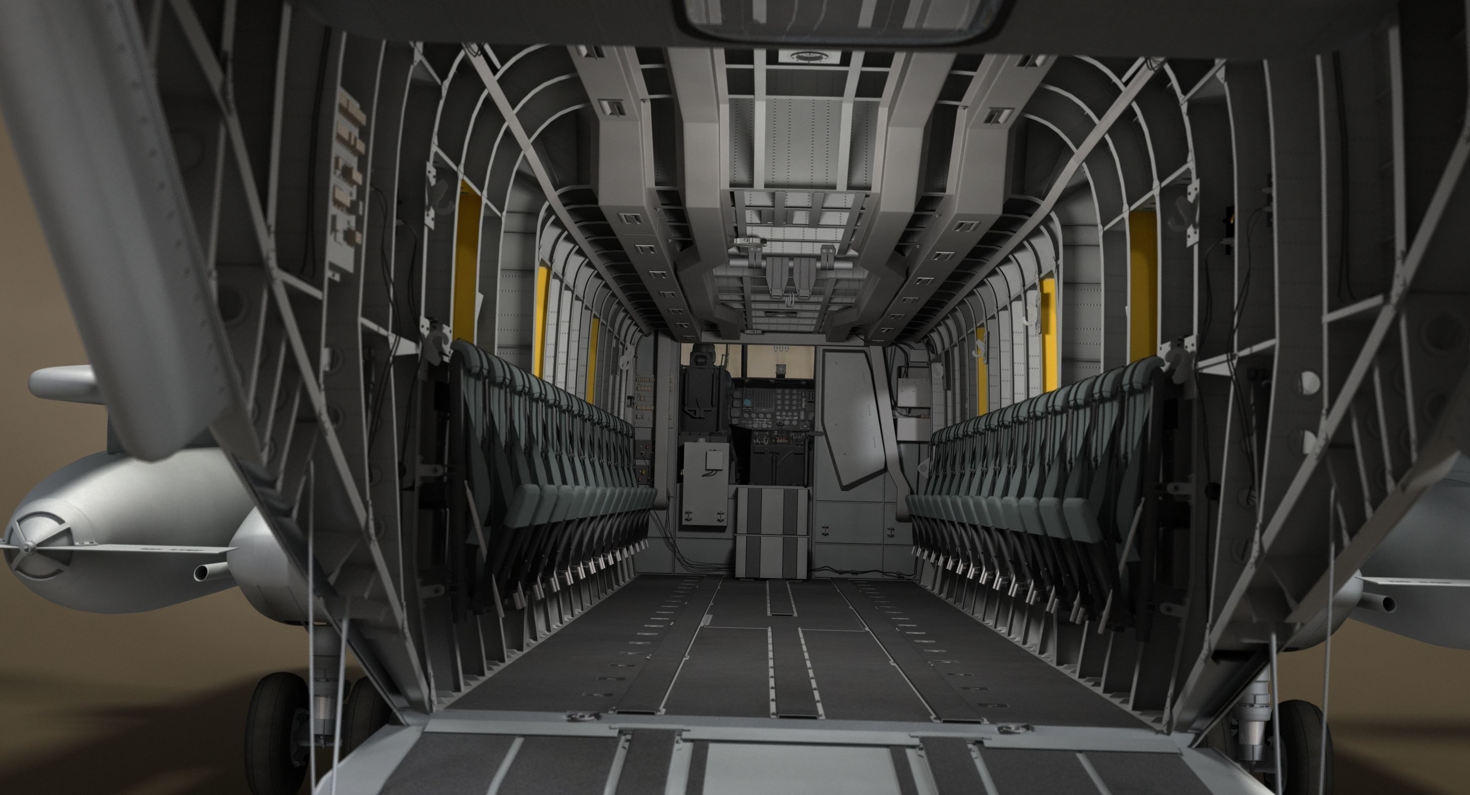 CH-53 Super Stallion Military Helicopter 3D model_13