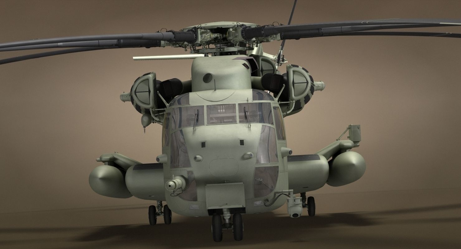 CH-53 Super Stallion Military Helicopter 3D model_39