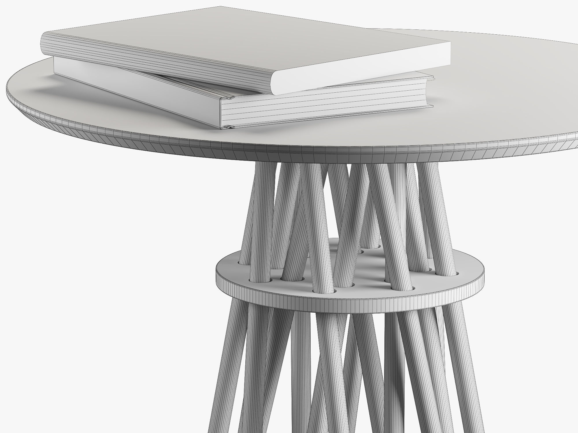 Side tables x 5 3D model_5