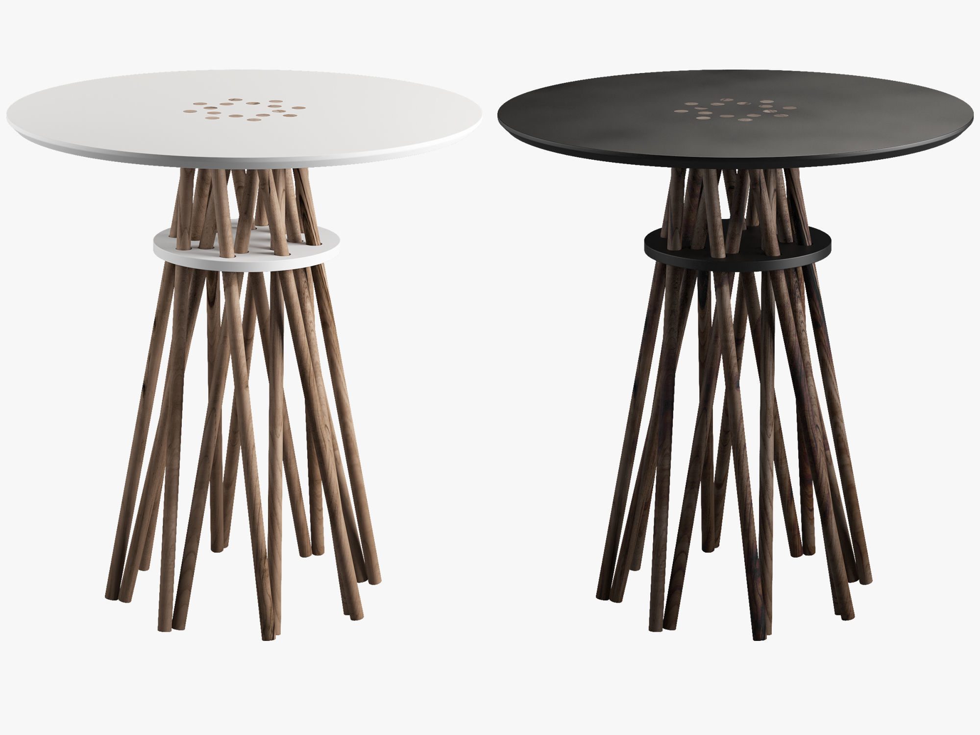Side tables x 5 3D model_2