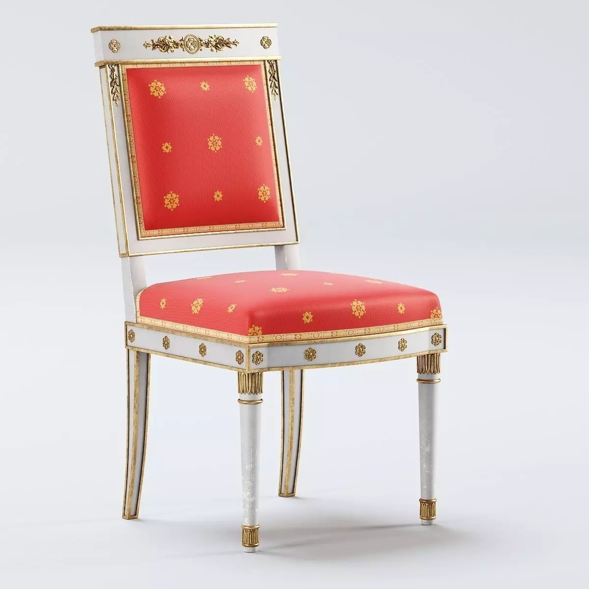 Antique Empire chair XIX 3D model_0
