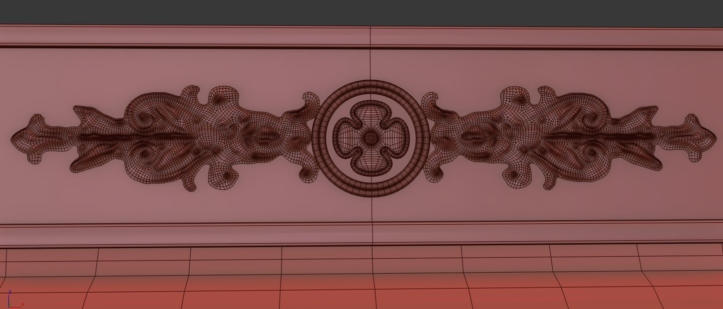 Antique Empire chair XIX 3D model_8