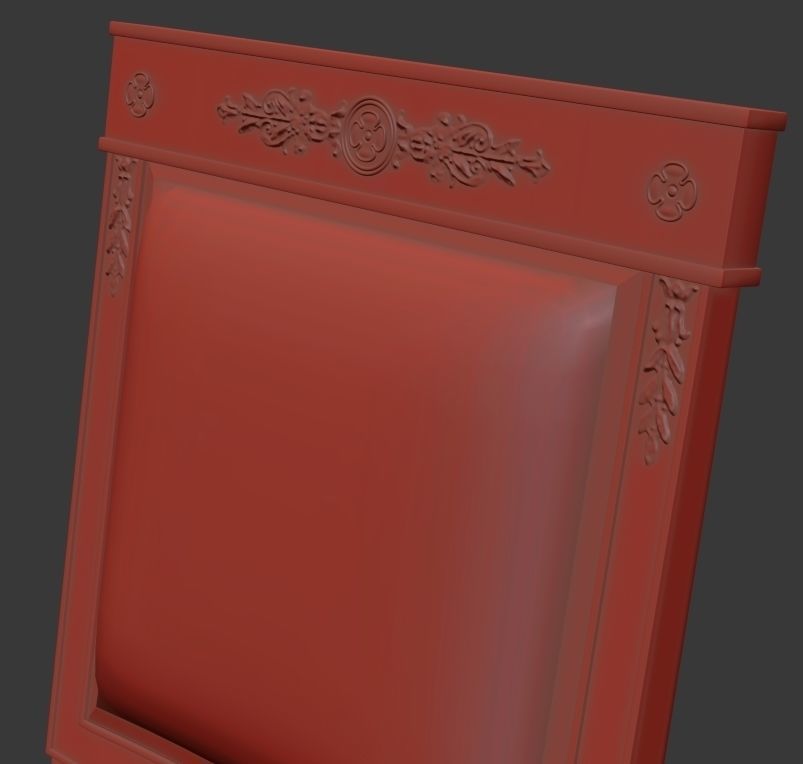 Antique Empire chair XIX 3D model_5