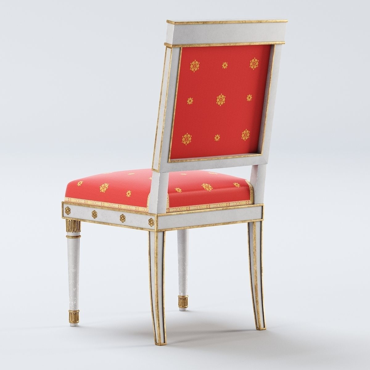 Antique Empire chair XIX 3D model_1