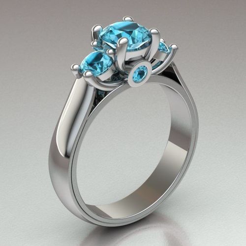 solitary ring women 3D print model