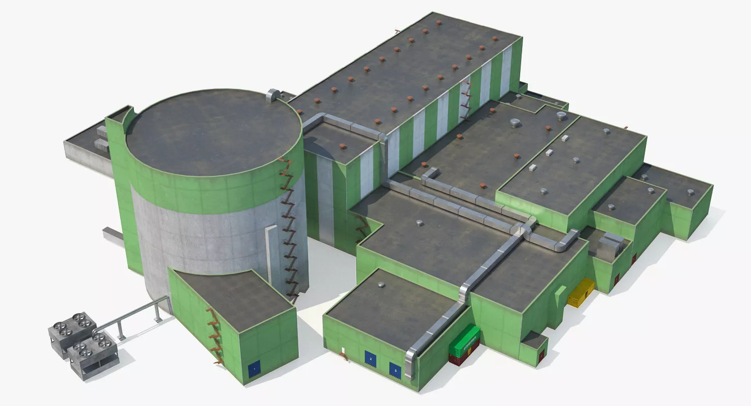 Nuclear Power Plant Reactor Building 3D model