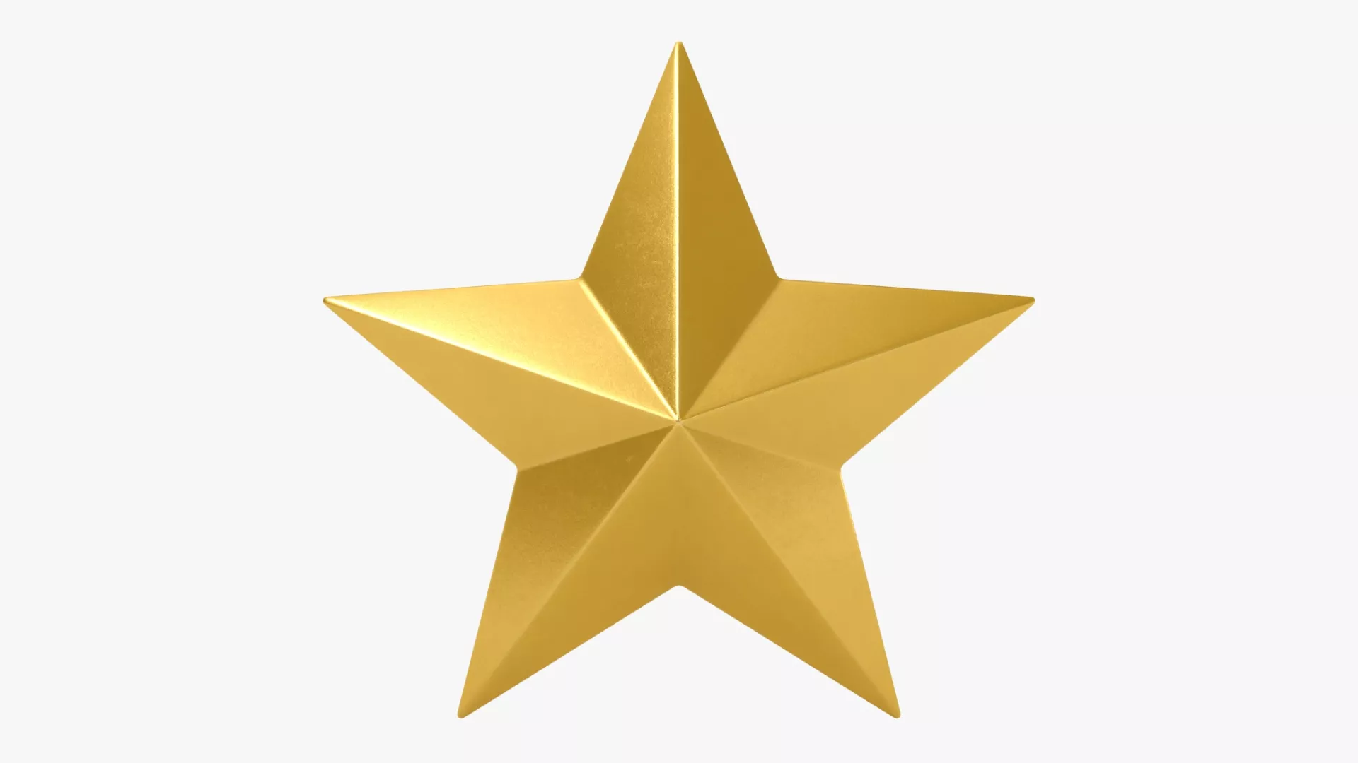 Gold Star Low-poly 3D model