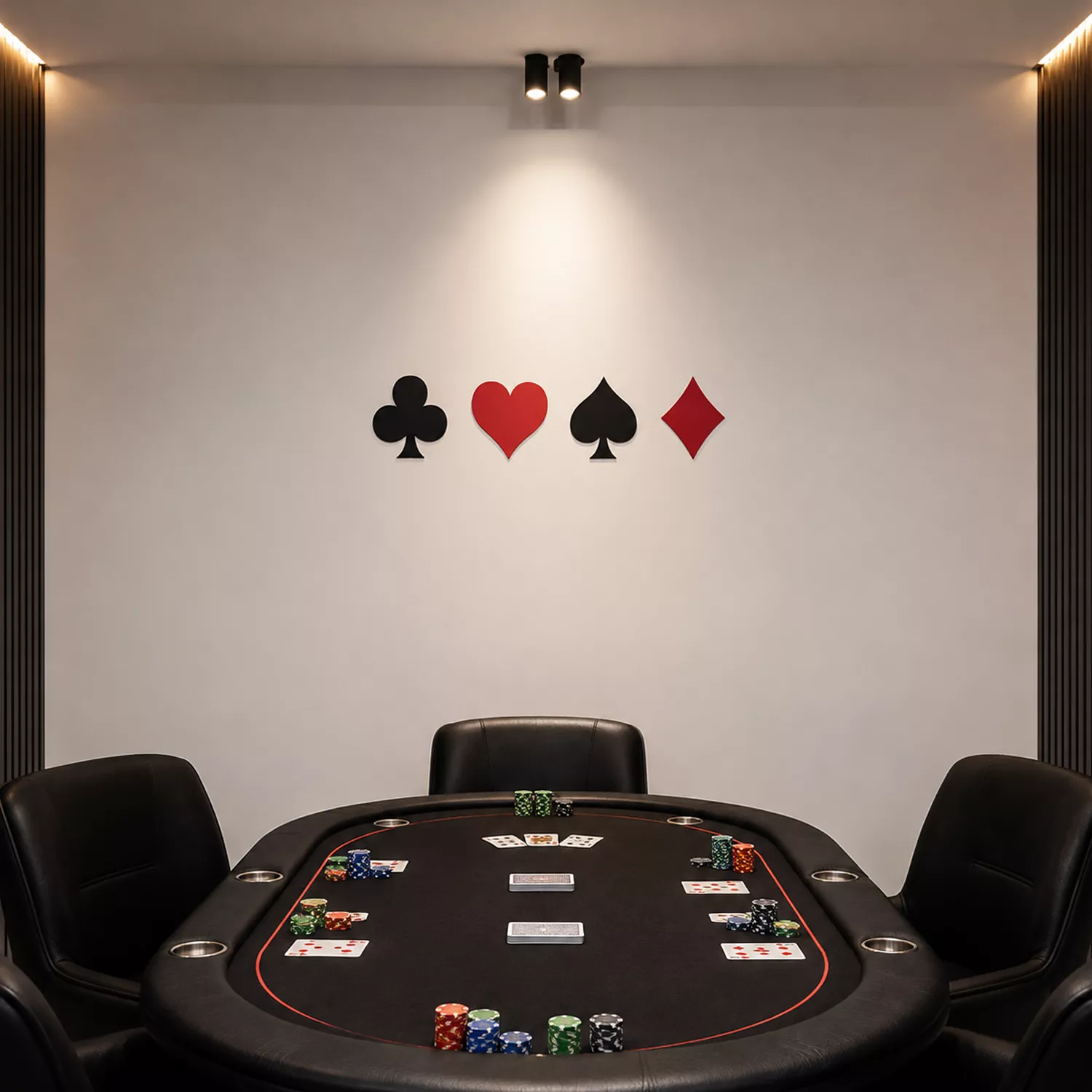 Card Suits - Wall Panels - Poker Decor Club 3D print model