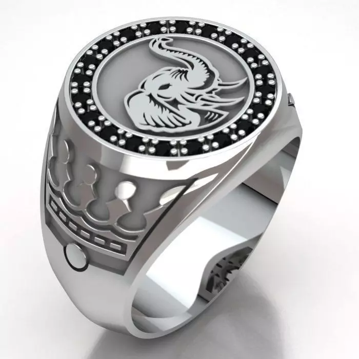 ELEPHANT MAN RING REF-130 3D print model