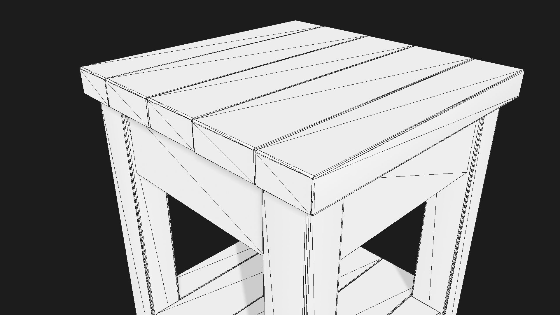 End Table 01 PBR Low-poly 3D model_4