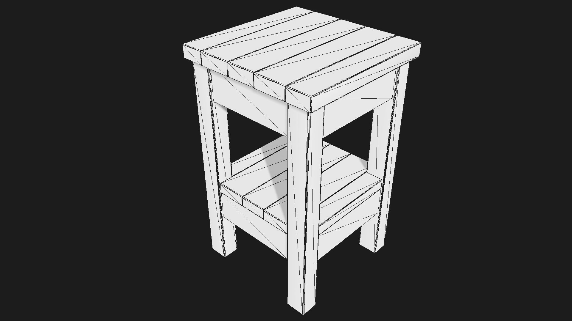 End Table 01 PBR Low-poly 3D model_2