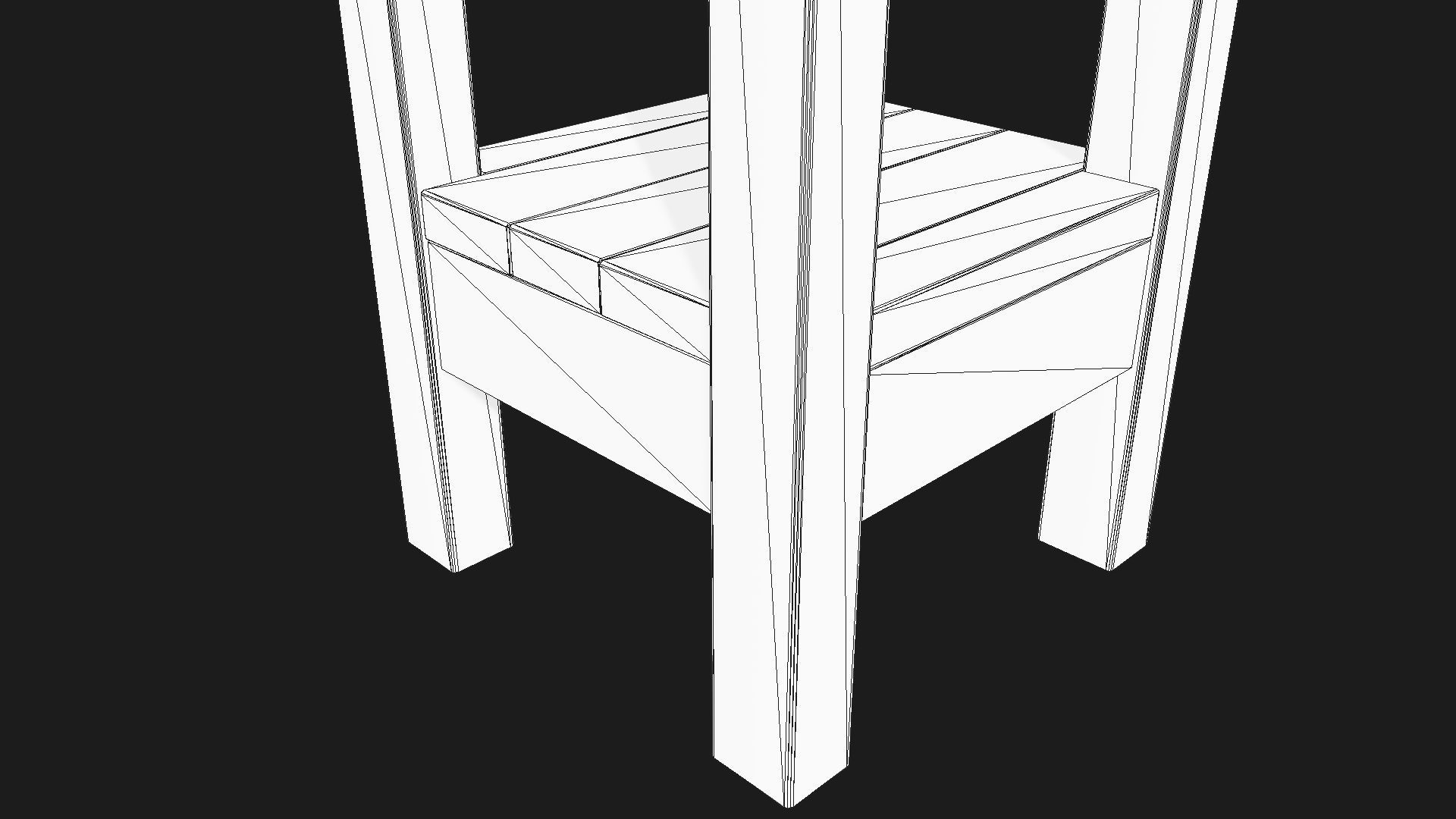 End Table 01 PBR Low-poly 3D model_3