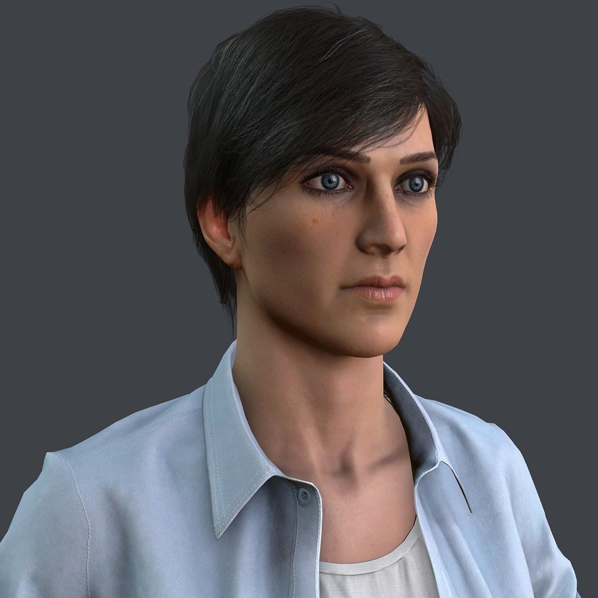 Female 1 - clothing 2 - Full Pack Low-poly 3D model_31