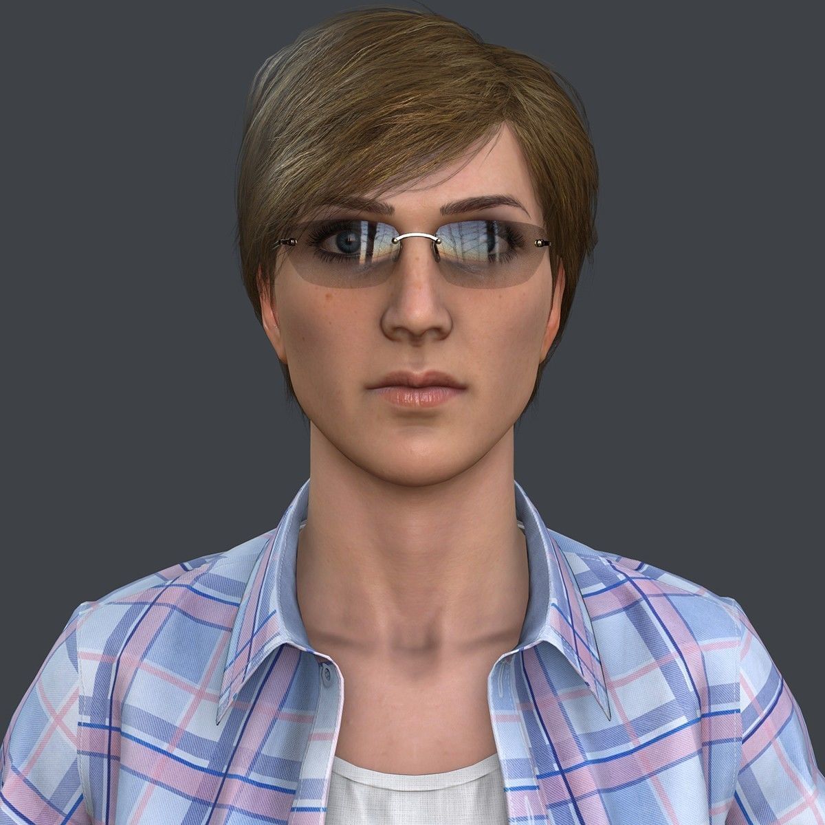 Female 1 - clothing 2 - Full Pack Low-poly 3D model_26