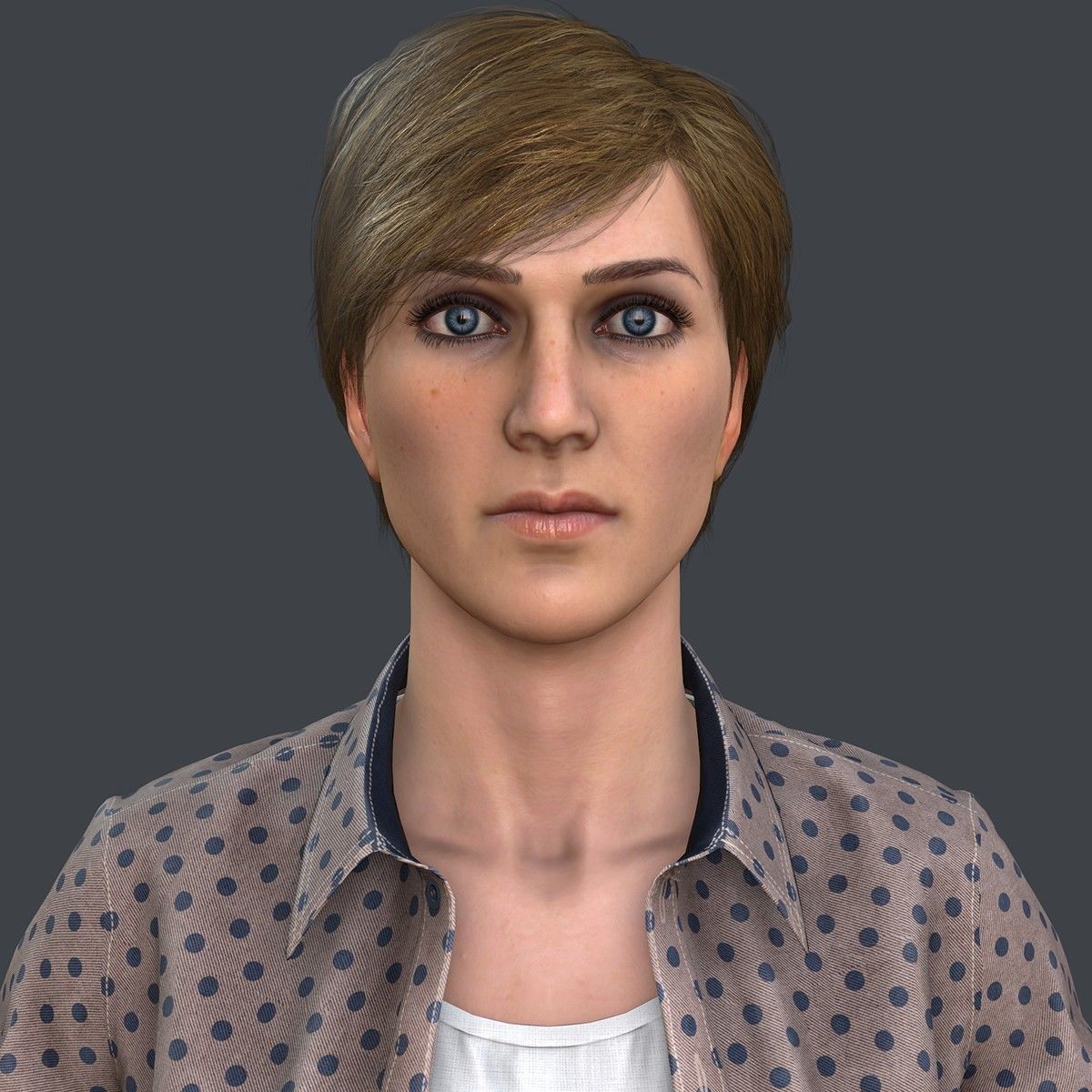 Female 1 - clothing 2 - Full Pack Low-poly 3D model_24