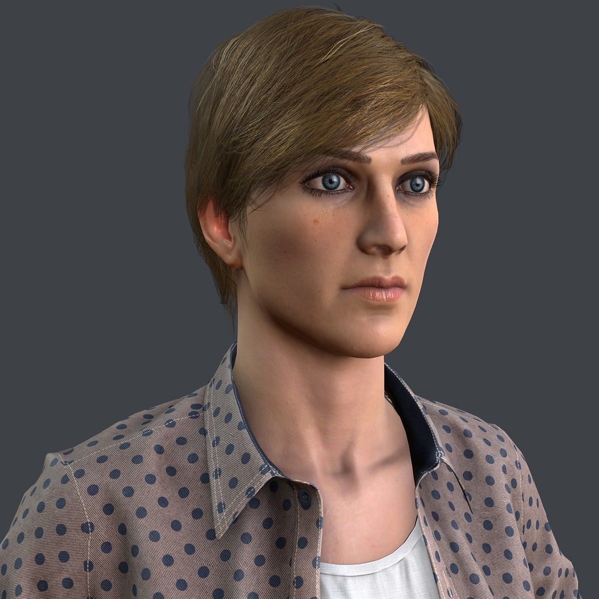 Female 1 - clothing 2 - Full Pack Low-poly 3D model_30