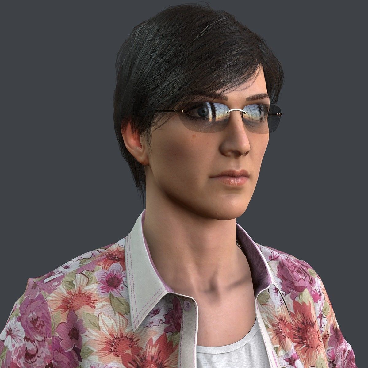 Female 1 - clothing 2 - Full Pack Low-poly 3D model_32