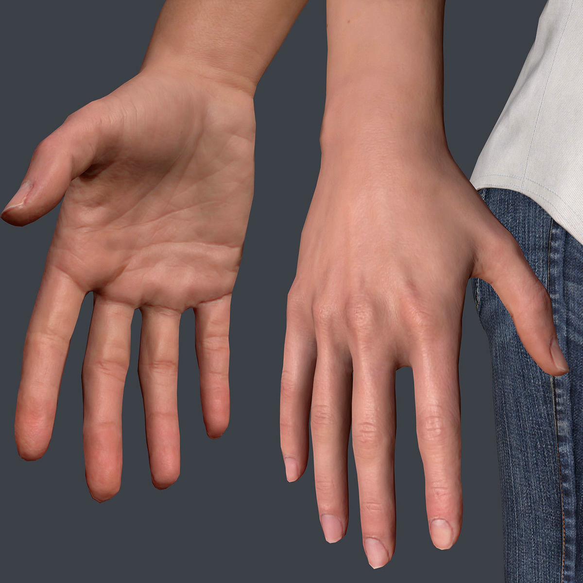 Female 1 - clothing 2 - Full Pack Low-poly 3D model_16