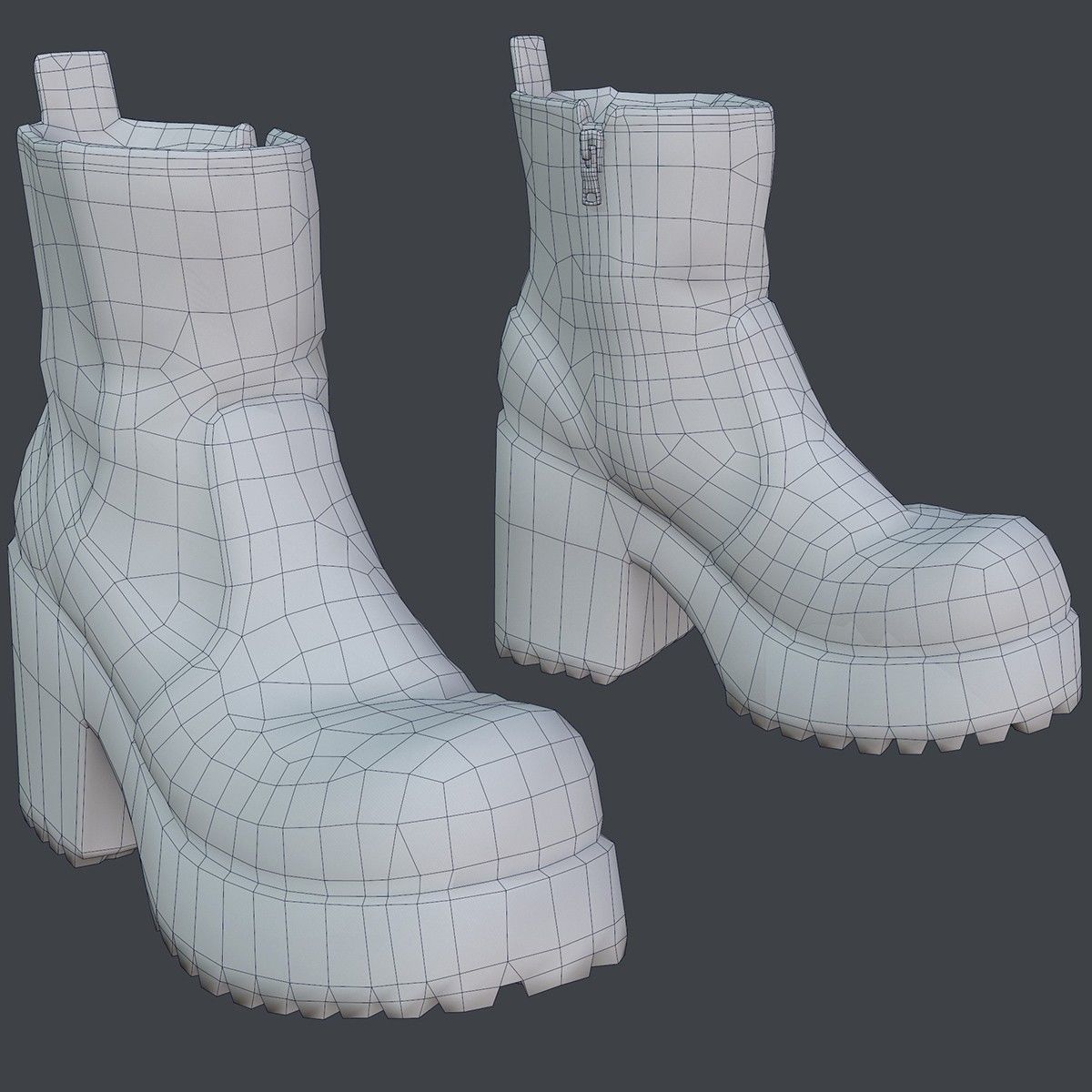 Female 1 - clothing 2 - Full Pack Low-poly 3D model_42