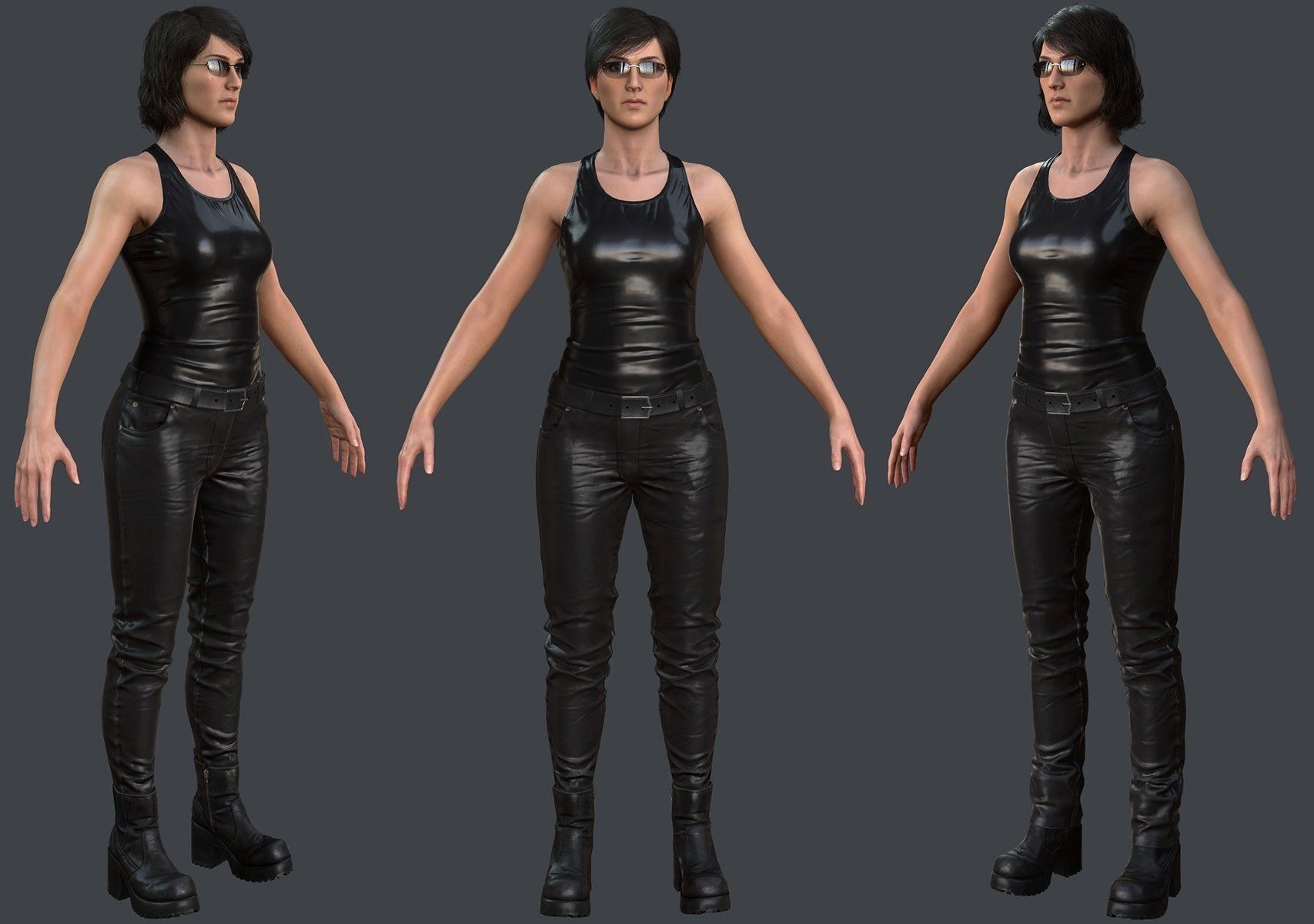 Female 1 - clothing 2 - Full Pack Low-poly 3D model_6