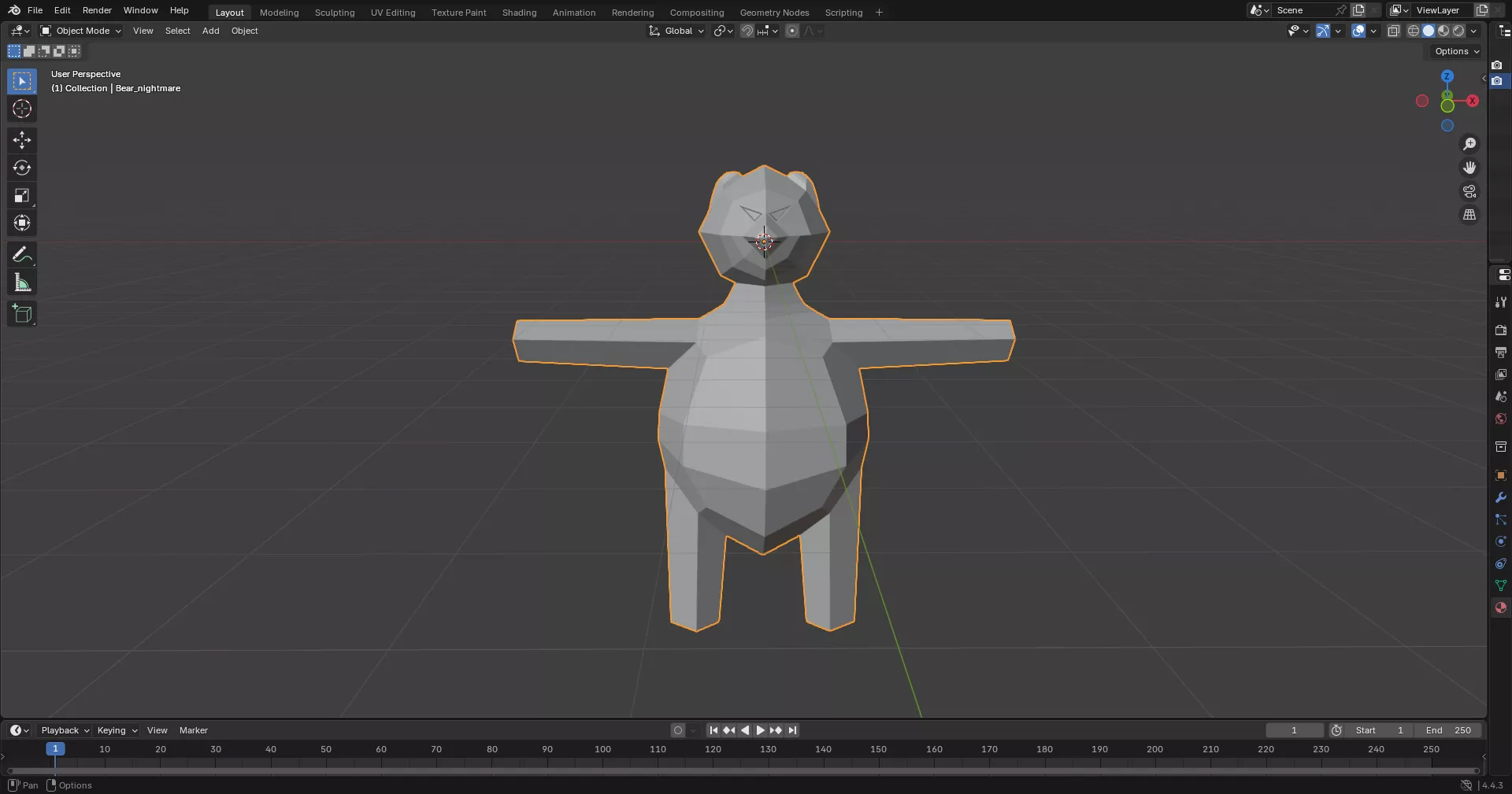 Nightmare bear Pesadilla de oso 3D print model