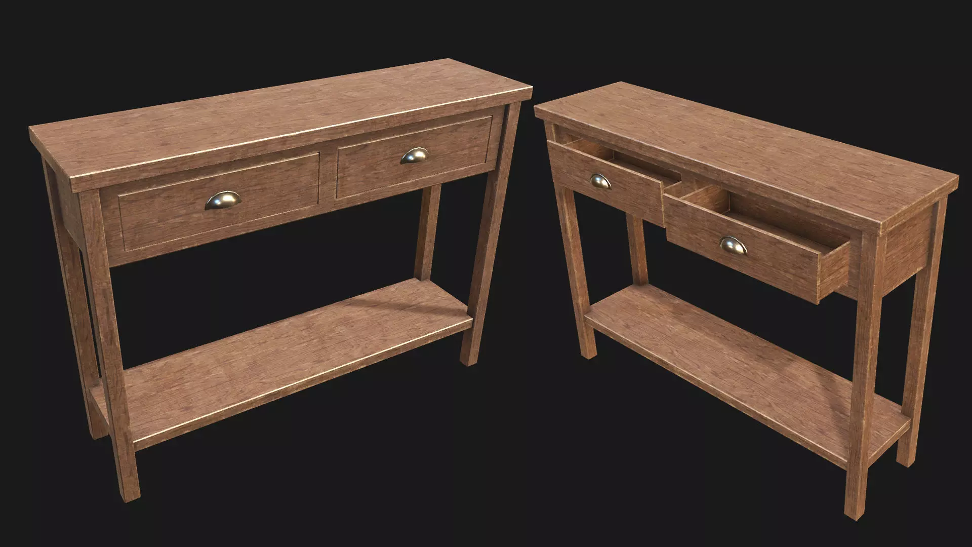 End Table 02 PBR Low-poly 3D model_0