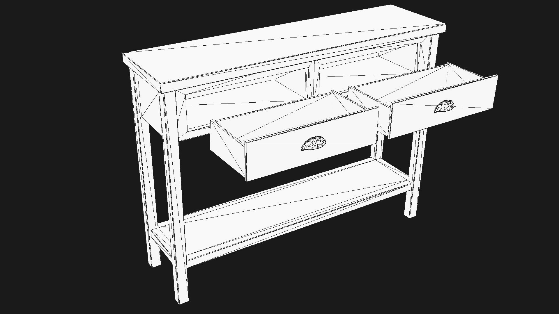 End Table 02 PBR Low-poly 3D model_4