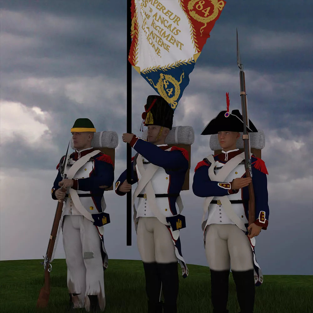 French Infantry Italian Campaign 3D model