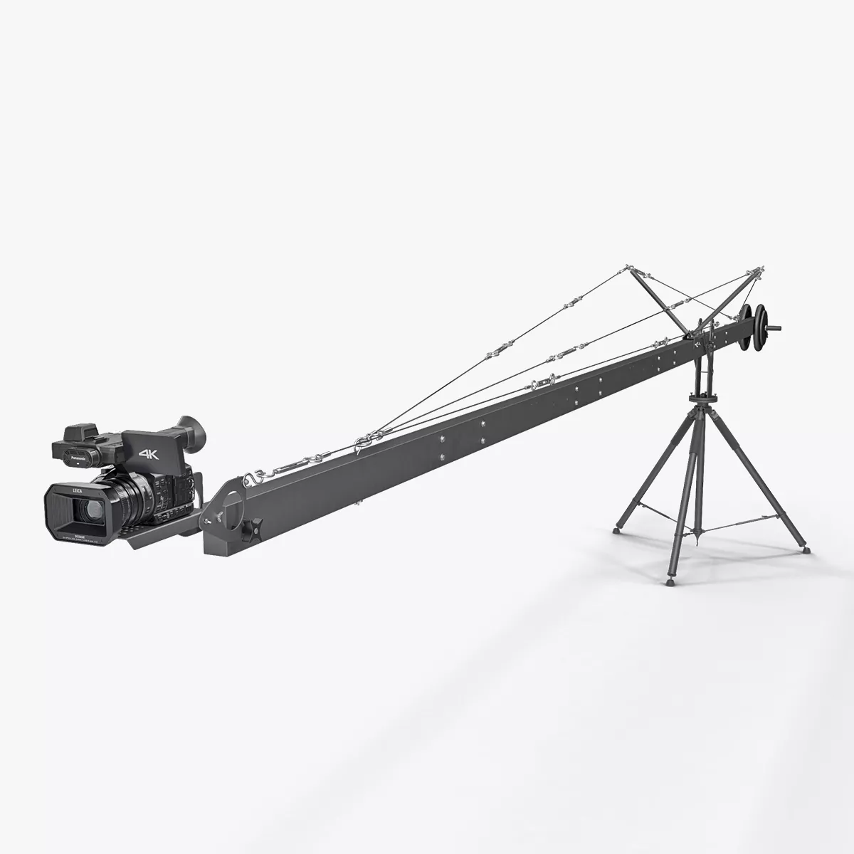 Professional Camera Camcorder Panasonic HC X1000 on Crane 3D model