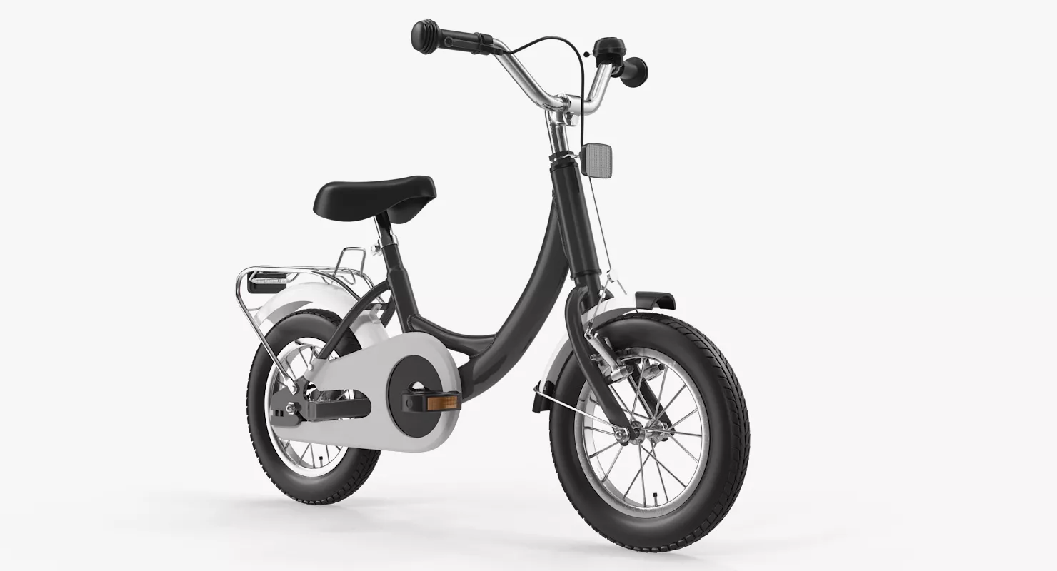 Kids Bike Rigged 3D model